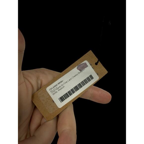 Only Hearts Lingerie White Lace So Fine Lace Cheeky Bodysuit Bridal Womens M - Picture 6 of 11